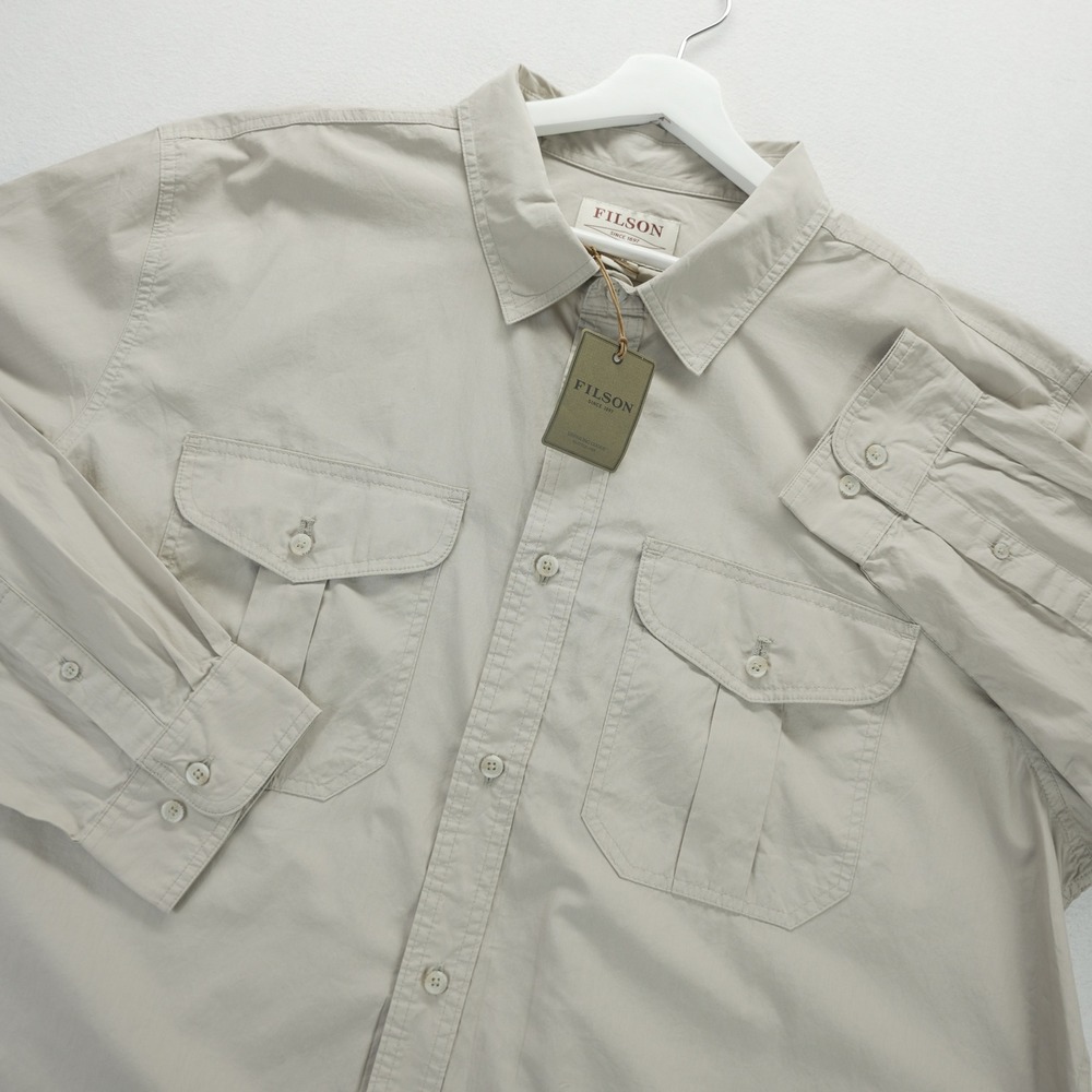 Filson Feather Cloth Shirt Desert Tan XXXL Long Sleeve Button Down 11010761 NEW